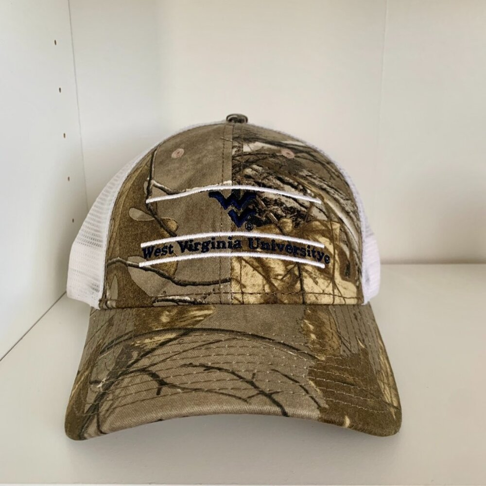 Trucker Hat Net Cap West Virgina University Snap Back Camo